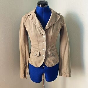 Mexx Jeans Size 2 Women's Greenish Tan Blazer